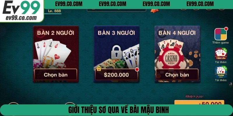 Mậu binh là một trò chơi sử dụng 52 lá bài truyền thống